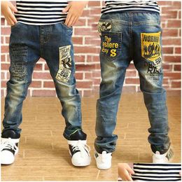 Jeans 2022 Childrens Clothing Boys Pants Spring Autumn Kids 3 To 14 Years Old Korean Baby Boy Casual Denim Long Trousers G1220 Drop Otsfz