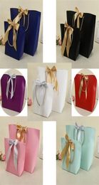 Paper Gifts Bags With Handles Pure Colour 10 Colours Clothes Shoe Jewellery Shopping Bag Gift Wrap Recyclable For Packaging 21717cm 3199030