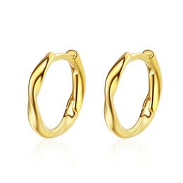 Yoursfs 6 Pairs Set Silver Small Ear Hoop Earrings Fashion Women's Gold Plated 18K Unique Design Anniversary Holiday Birthday322Z