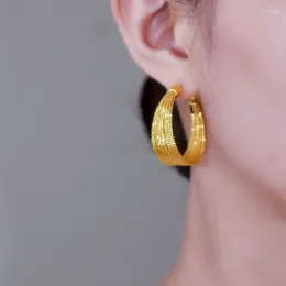 Dangle Earrings C- Type Exaggerated European And American Personalised Heavy Industry Ear Ring Retro Textured Multi-Level Trendy Fashio