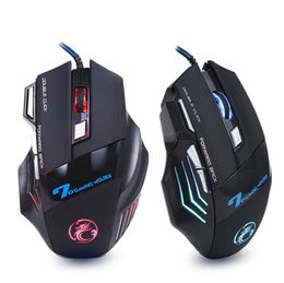 Silent mice Ergonomic Wired Gaming LED 5500 DPI USB Computer Mouse Gamer RGB X7 with Backlight Cable for PC Laptop7729599