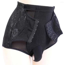 Underpants Sissy Pouch Body Shaper Control Panties Men Sexy High Waist BuLifter Underwear Shapewear Gays Imitates Lingerie