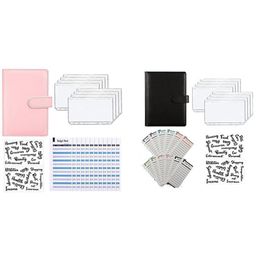 Gift Wrap A6 PU Leather Notebook Binder Budget 6 Ring Cash Budget Envelopes System 12 Pieces Expense Sheets204T