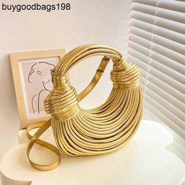 Bottegaavenetas Jodie Bags 2023 New Noodle Bag Hand Woven Rope Knot Small Pull Bread Dumpling Cloud Crossbody Handbag