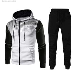 Men's Tracksuits Hot Sale Mens Outfits Autumn Winter Zipper Jackets Outfits Classic Outdoor Casual Sports Jogging Suit Hoodies Sweatpants S-3xl Q231211