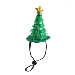 Dog Apparel Christmas Pet Hat Tree Shape For Dogs Cat Dress Up Supplies Lovely Carnivals Winter Dropship
