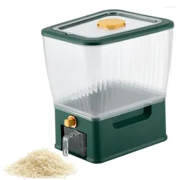 Storage Bottles Rice Bucket 11L Grain Container Cereal Food Dispenser Airtight For Kitchen