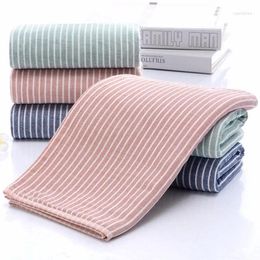 Towel 2pcs/set Striped Cotton Set Face Hand Bathroom Shower Towels Home El For Adults Kids Soft 32 72cm