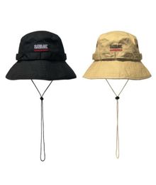 SAVAGE Windproof Rope Bucket Hat Ladies Women Men Sun Wide Brim Fishing Hat Fisherman Cap Panama Pop Hip Hop Harajuku Hunting Outd8472686