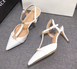 Spring and Autumn Sexy Sandals Pointed Head with Diamond Decoration Bow High Heels Wedding Shoes EU35-42 with Box