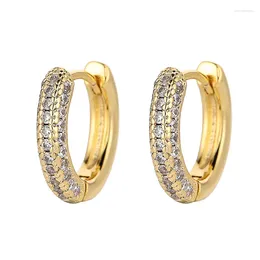 Hoop Earrings LByzHan CZ Zircon Circle For Women Men Punk Trendy Party Accessories Fashion Jewellery Gift