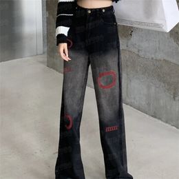 Designers Letter Women Jeans Embroidery Denim Pant Fashion Designer Wide Leg Pants Womens Trousers Clothes