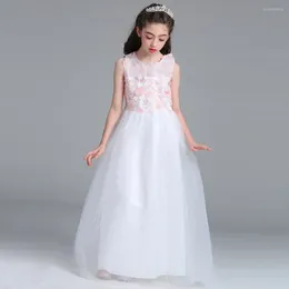 Girl Dresses 2023 Summer Children Princess Dress Girls Wedding Flower Costumes Performance Clothing 6-11 Years