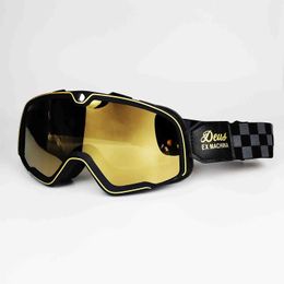 Outdoor Eyewear Motorcycle Retro Goggles Ski Glasses Motocross Sunglasses Helmet Riding Racing Cafe Mountain Bike ATV 231211