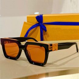 Millionaire Mens Womens Sunglasses 96006 New Colour Orange Series Presbyopia Embossed Lenses Fashion Classic Black Frame Temple wit224M