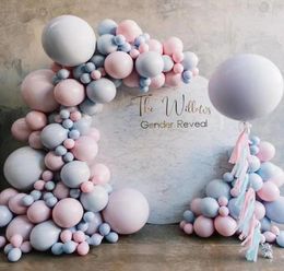 Baby Gender Reveal Party Supplies Balloon Arch Garland Kit Pastel Macaron Pink Blue Latex Balloons Decoration Favour Baby Shower T25013212