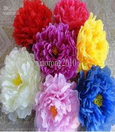 Silk Peony Flower Headn 30pcs Dia 17cm67quot Artificial Flowers Peonia Rose Camellia Flower for DIY Jewlery Brooch Headware2194499