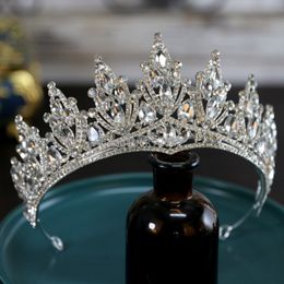 Luxury Korean Crystal Tiara Crown For Women Girls Princess Wedding Dress Crown Bridal Hair Party Accessories