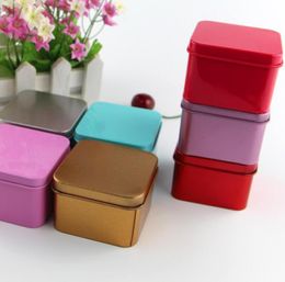 20pcs Metal Storage Box Tin Jar Square Scrub Box Organizer Wedding Christmas Birthday Gift Boxes Small Things Container9802606