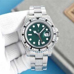 Watch Diamond Mens Watches 40MM Automatic Mechanical Watch Ladies Wristwatch Left Head Montre de Luxe Stainless Steel For Men Fashion Wristwatchesqq