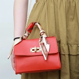 Evening Bag Fashion Simplicity Solid Colour Handbag Niche Design Silk Scarf Mini Chain Single Shoulder Crossbody Bag Bandolera 231208
