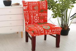 Christmas Elastic Chair Covers Spandex Stretch Elastic Dining Seat Cover for Banquet Xmas Decoration2557452