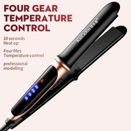 Hair Straighteners Four-Gear Adjustable Temperature 2in1 Professional Flat Iron Hair Straightener Fast Warm-up Styling Tool For Wet or Dry Hair 231211