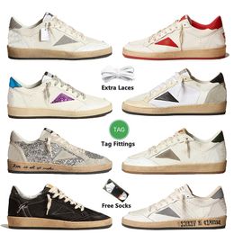 Designer casual shoes women superstars luxury brand new release ball star luxury shoe italy sneakers sequin classic white do old dirty men sneakers lace up shoes