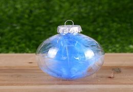 6cm 8cm Christmas Tress Decorations Ball Transparent Open Plastic Clear Bauble Ornament Gift Present Box Decoration8281378