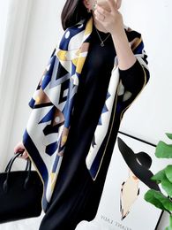 Scarves Horse Head Print Big Shawl 140 Cashmere Hand Rollerd Edges Hijab Stole Ponch Winter Accessories Christmas