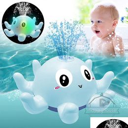 Bath Toys Baby Spray Water Shower Bathing For Kids Electric Whale Ball With Light Music Led Ool Bathtub Toy 230529 Drop Delivery Mater Dhqxb