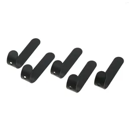 Hooks 5pcs Minimalist Iron Hook Punch-Free Wall Mounted Adhesive Hangers 75mm/2.95inch Vintage Black For Coat Bag Hat Key Mask Towel