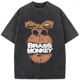 Men's T Shirts Yellow Pupil Orangutan Short-Sleeved T-shirt Men Women Casual Fashion Oversized Vintage Coloured Mens T-shirts