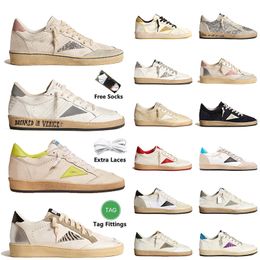 Designer Luxury Itlay Brand Casual Shoes Superstars Sneakers platform casual classic pink blue silver heel tab white leather nappa leather women mens trainers