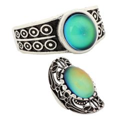 High Quality Mood Rings Online Antique Silver Plated Colour Change Alloy Ring RS0070344671230