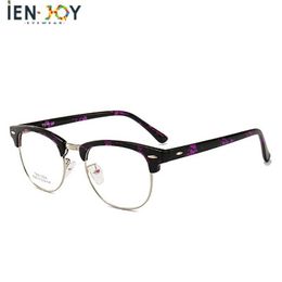 Ienjoy Round Metal Alloy Glasses Brand Leg Clear Lenes Retro Fashion Myopia Eyewear For Men&women G;asses Frame Sunglasses229o