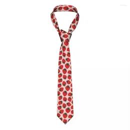 Bow Ties Strawberry Necktie Unisex Polyester 8 Cm Fruit Neck Tie For Men Silk Wide Suits Accessories Cravat Cosplay Props