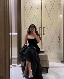 Party Dresses Strapless Floor Length Sleeveless Prom Evening Saudi Arabia Women's Formal Dress