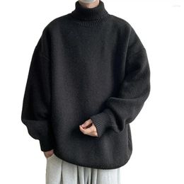 Men's Sweaters Knitted Long Sleeve Sweater For Men Winter High Collar Turtleneck Autumn