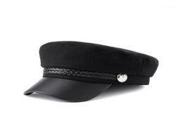 Berets Casual Military Caps Woman Cotton Beret Flat Hats Octagonal Black Retro Hat Korean Style Czapka Zimowa Damska Gorros Mujer 9160950