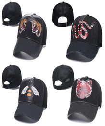2022 Designer Mens Baseball Caps woman Brand Tiger Head Hats bee snake leopard Embroidered bone Men Women casquette Sun Hat gorras3050526