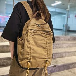 School Bags Cool Female Canvas Vintage Student Book Girl Travel Bag Trendy Lady Retro Laptop College Women Backpack Teen Fashion