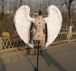 High quality Cosplay costume adult039s white angel wings wedding bar Decorations pography shooting props Pure handmade EMS 2312207