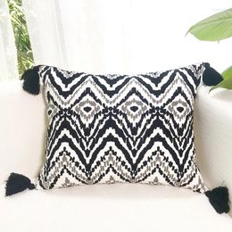 Pillow Tiger Pillows White Black Case Stripe Embroidery Cotton Decorative Cover For Sofa 35x45 Fall Winter Home Decor