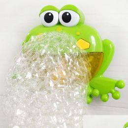 Bath Toys Bubble Crab Frog Baby Toy Electric Music Fun Toddler Making Bathtub Soap Hine Children Bathroom Drop Delivery Kids Maternity Dhgce