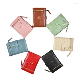 Wallets Fashion Women Wallet PULeather Lady Female Hasp Double Zipper Design Coin Purse ID Card Holder Short