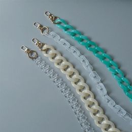 Bag Parts & Accessories Fashion Woman Handbag Accessory Chain Detachable Replacement Candy Colour Red Blue Green Strap Women DIY Cl243y