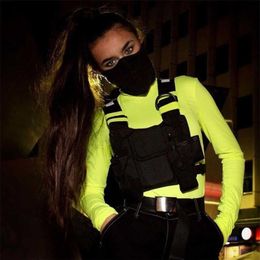 Streetwear Bag Unisex Black Functional Chest Rig s Military Adjustable Vest Hip-hop Woman Fashion Waist Packs HW714 211026307F
