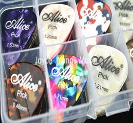 50pcs Alice Pearl Celluloid Acoustic Electric Guitar Picks Plectrums1 Plastic Picks Box Case 6 Thickness 6927106