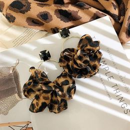 FYUAN Fashion Leopard Cloth Drop Earrings for Women Bohemia Oversize Dangle Earrings Statement Party Jewellery Gifts256z